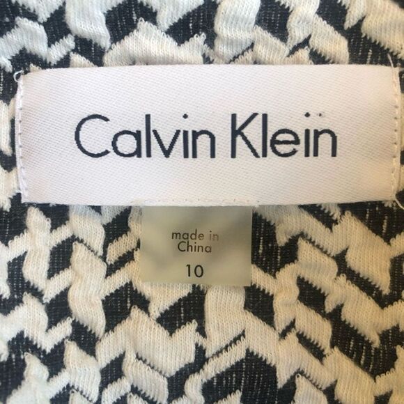 Calvin Klein White & Black Woven Open Front Jacket Career, Normcore,  Academia - Picture 5 of 11